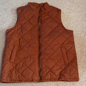 Womens XXL Rust Brown Quilted Vest